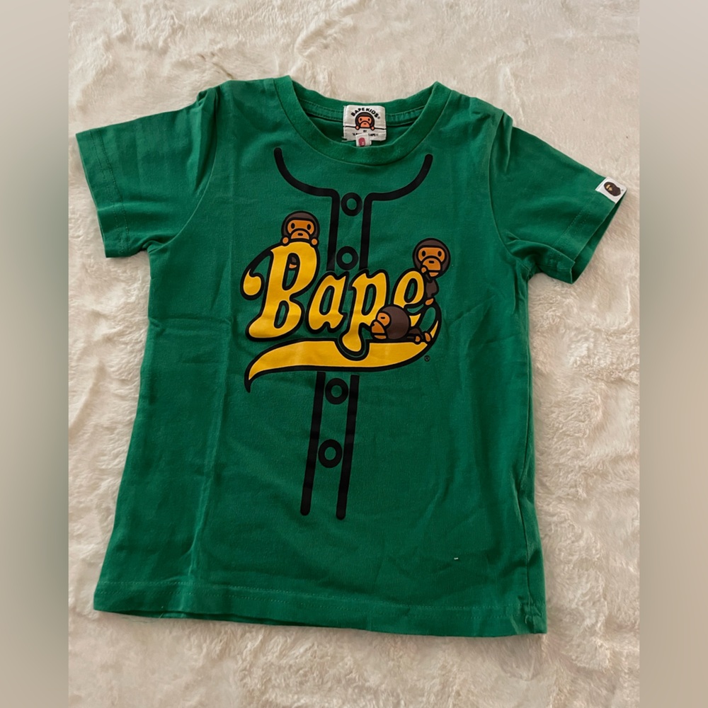 Bape Kids Green Tee baby Milo T Shirt